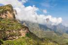 Ethiopia. Amhara. North Gondar. Cliffs on a mountain in the Ethiopian highlands. Art Print